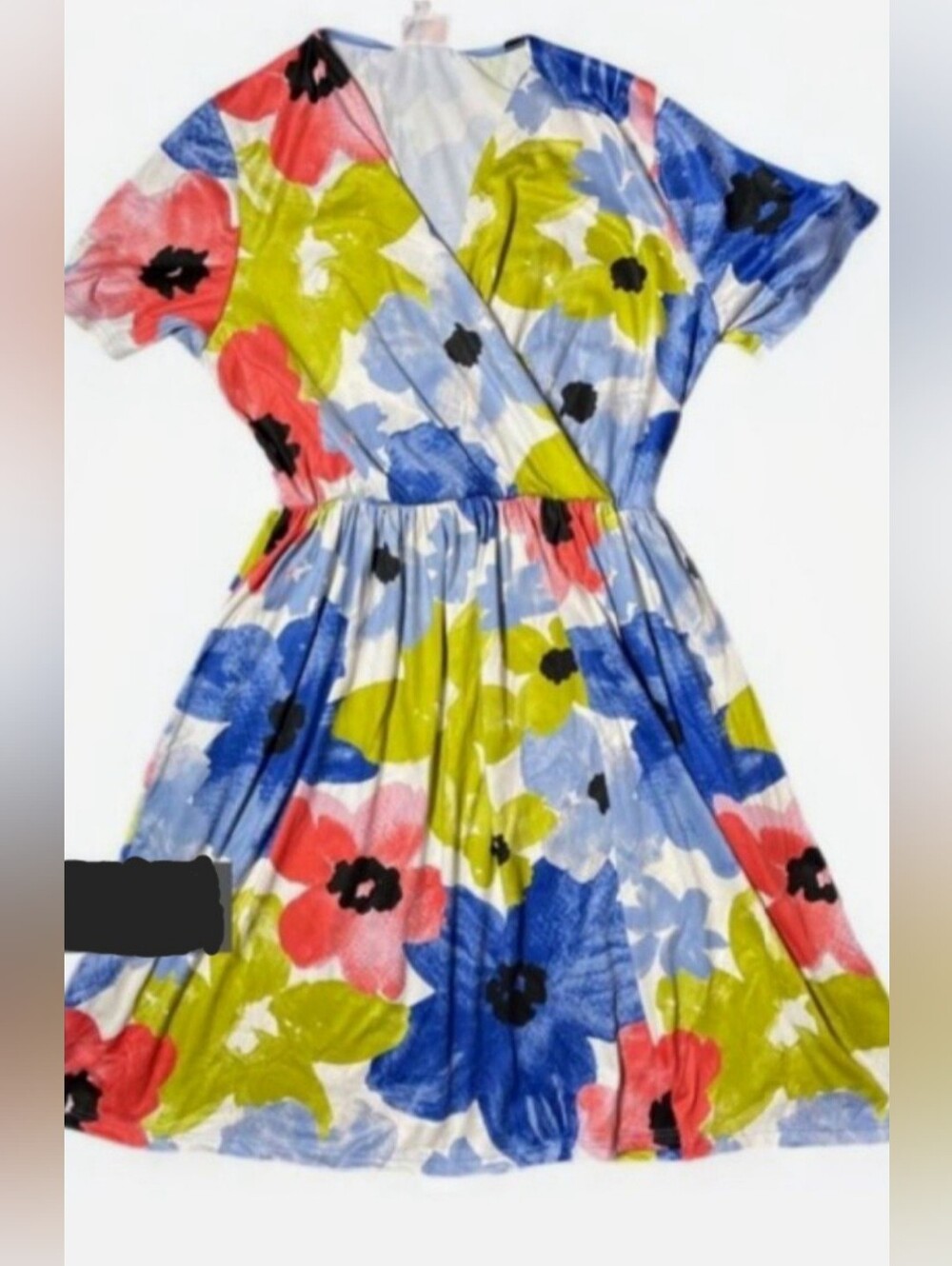Faux-Wrap Midi Dress NWOT